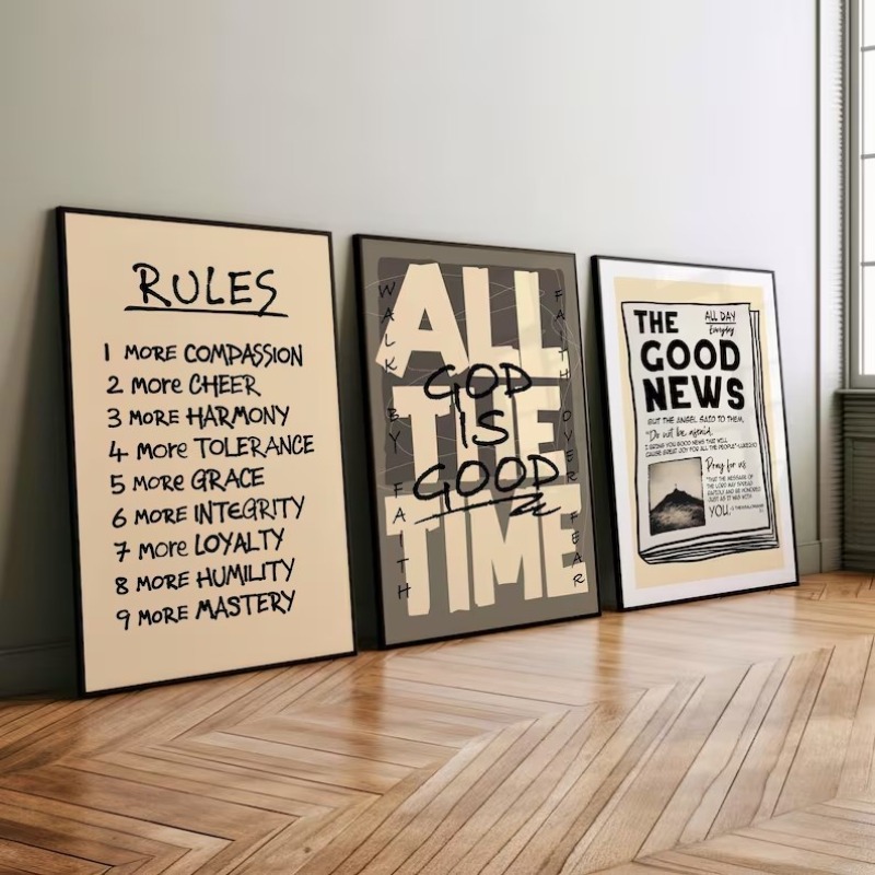 Star Map Poster - Christian Wall Art Set of 3