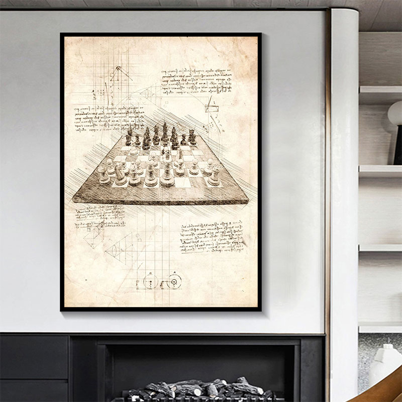 Vintage Abstract Da Vinci Insp - Star Map Poster recension och pris