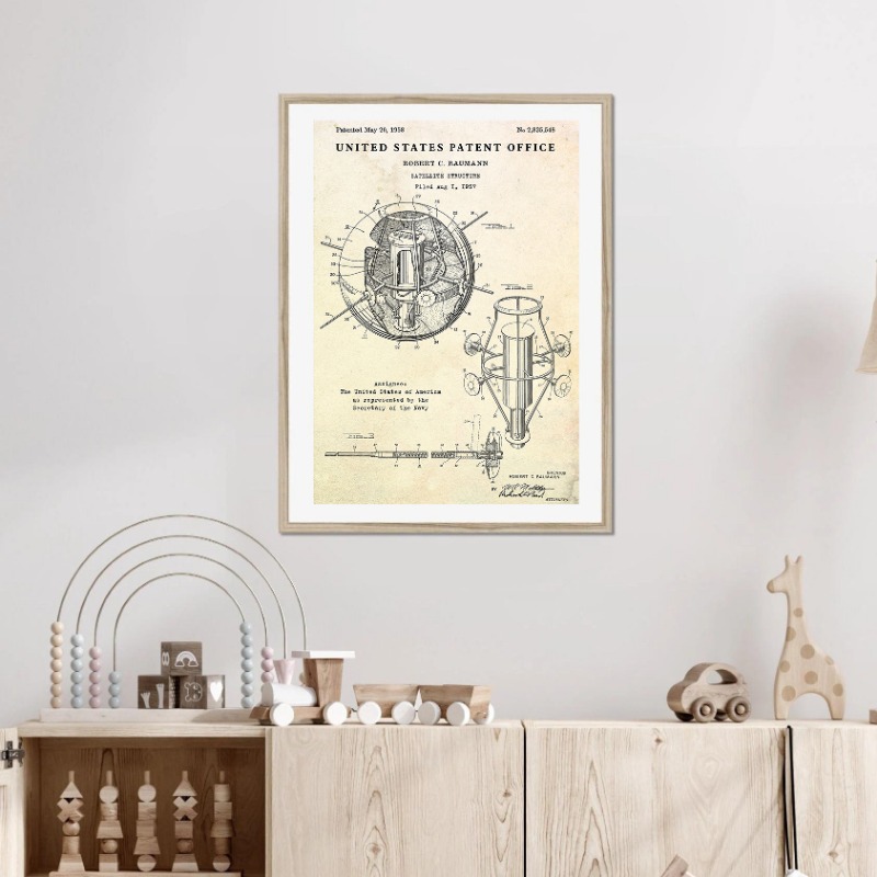 Vintage Flying Saucer UFO Blue - Star Map Poster recension och pris